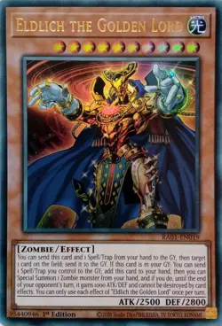 RA01-EN019 ELDLICH THE GOLDEN LORD ULTRA RARE 1ST EDITION YuGiOh CARD - Image 1
