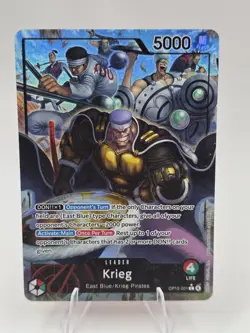 Krieg OP15-001 Leader Alt Art Foil Full Art NM One Piece Bandai (English) - Image 1
