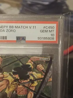 PSA 10 2011 One Piece BB Match V. 11 #C450 Carddass Roronoa Zoro POP 9 - Image 3