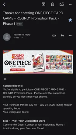 One Piece round 1 Promo Pack Pre Sale - Image 1