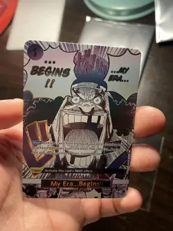 One Piece TCG Proxy Card My Era Begins OP09-096 R Blackbeard Pirates Holo - Image 2