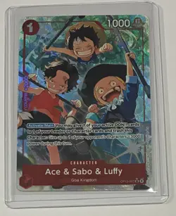Ace & Sabo & Luffy | OP13-007 SR* | Alternate Art | One Piece TCG | Foil | NM - Image 1