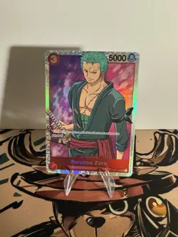 One Piece TCG English OP01-025 Roronoa Zoro SR Foil - Image 1