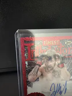 2024 Topps UFC Finest Jim Miller Auto Intimidators Red Shimmer - Image 2