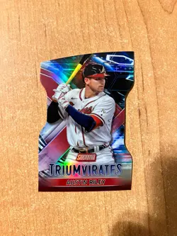 2023 Topps Stadium Club - Austin Riley - Red Triumvirates Insert BRAVES - Image 1