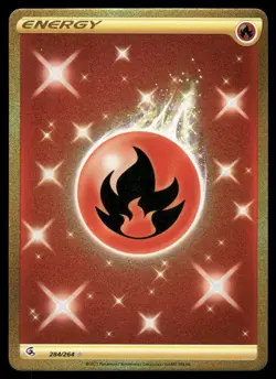 Pokemon Cards Fire Energy 284/264 Fusion Strike Secret Rare NM - Image 1