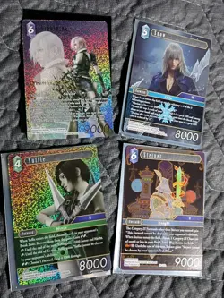 4 Final Fantasy TCG Dreamlike Oceans Foil Cards Lightning Yuffie Snow Steiner NM - Image 1