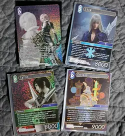 4 Final Fantasy TCG Dreamlike Oceans Foil Cards Lightning Yuffie Snow Steiner NM - Image 2