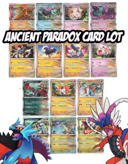 Ancient Paradox Pokemon Lot - 14 Cards Koraidon Roaring Moon Raging Bolt 119/162 - Image 1