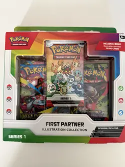 Pokemon TCG First Partner Illustration Collection Series 1 Pack 3 Packs 9 Cards - Image 1