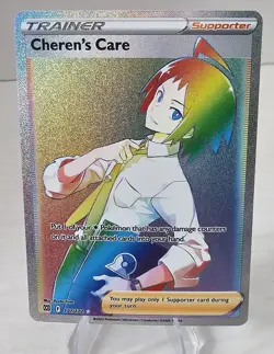 Pokemon Cheren's Care 177/172 Brilliant Stars Pokemon Card NM Rainbow Rare - Image 1