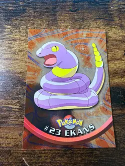 Ekans #23 Blue Logo Topps Holo Foil TV Animation Pokemon Card LP - Image 1