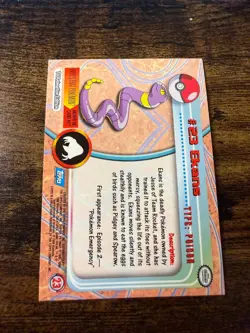 Ekans #23 Blue Logo Topps Holo Foil TV Animation Pokemon Card LP - Image 2
