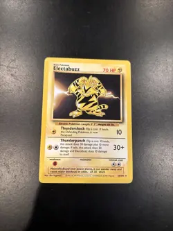Pokemon TCG Base Set Electabuzz 20/102 Unlimited Regular Rare Card Nm Near Mint - Image 1