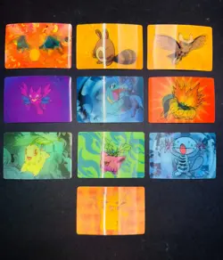 POKEMON KELLOGG’S ACTION CARD COMPLETE SET 10/10 VINTAGE CHARIZARD 2001 ITA - Image 1