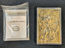 Burger King Pokemon PokeBall 23K Gold Plated Trading Card #150 Mewtwo 1999 B - Image 4
