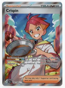 Crispin 164/142 Stellar Crown Full Art Ultra Rare Trainer Supporter Pokemon Card - Image 1