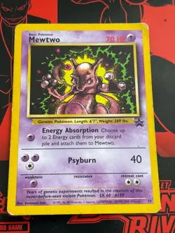 Pokemon TCG - Vintage - Mewtwo 14/53 WOTC Black Star Promo Movie VHS Card - HP - Image 1