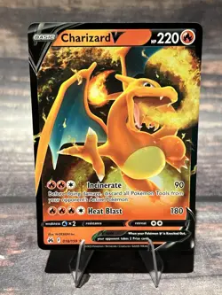 Charizard V 018/159 Ultra Rare SWSH Crown Zenith Pokemon Card - Image 1