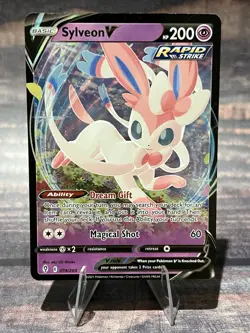 Sylveon V 074/203 Ultra Rare SWSH07: Evolving Skies Pokemon Card - Image 1