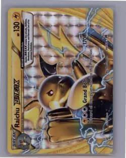 Raichu BREAK 50/162 Rare BREAK XY - BREAKthrough Pokemon Card DMG - Image 1