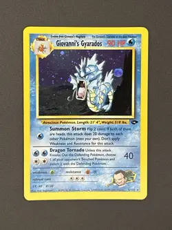 LP Giovanni's Gyarados Holo Gym Challenge 5/132 Pokemon Card - Image 3