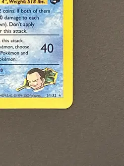 LP Giovanni's Gyarados Holo Gym Challenge 5/132 Pokemon Card - Image 5