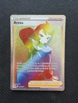 Arezu 204/196 Rainbow Secret Holo Rare Trainer Lost Origin Pokemon TCG Card NM - Image 1
