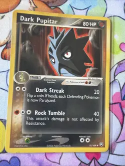 Pokemon Dark Pupitar 41/109 Ex Team Rocket Returns Uncommon No Holo ENG Card - Image 1