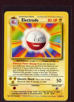 Electrode Non-Holo Rare 1999 WOTC Pokemon Card 21/102 Base Set NM - Image 1