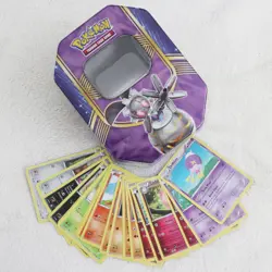 Preowned Pokemon Magearna Tin storage with 20 cards - Image 1