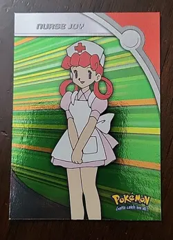 MP! HOLO Foil Nurse Joy HV16 Topps TV Animation Edition Blue Logo Pokemon Card - Image 1