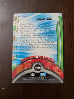 MP! HOLO Foil Nurse Joy HV16 Topps TV Animation Edition Blue Logo Pokemon Card - Image 3