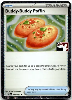 Buddy-Buddy Poffin 144/162 Uncommon Prize Pack Series Cards Pokemon Holo NM - Image 1