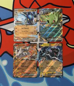Pokemon TCG PE WF & BB Stamped 4-Card Lot - Lucario, Tyranitar, Reshiram, Zekrom - Image 1