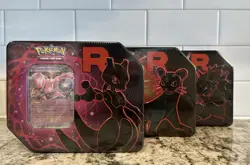 Pokemon TCG Team Rocket Tin Sealed - Full Set All 3 Tins - LOT - Free Shipping - Image 1