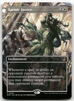 Karmic Justice (Anime Borderless) #65 (NM) Wilds of Eldraine WOT Magic MTG - Image 1