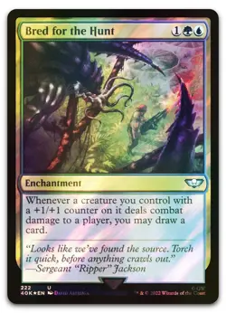 Bred for the Hunt (Surge Foil) #222 (NM) Warhammer 40,000 40K Magic MTG - Image 1