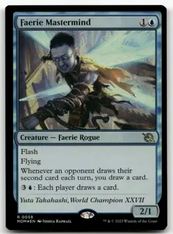 Faerie Mastermind #58 (Foil) (NM) March of the Machine MOM Magic MTG - Image 1
