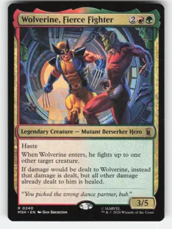 Magic: The Gathering WOLVERINE, FIERCE FIGHTER 240 Marvel Super Heroes NM - Image 1