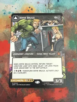 2025 MTG Eddie Brock #224 Borderless Spider Man Marvel Mythic - Image 1