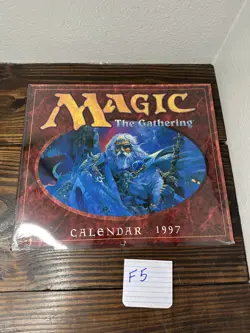 Vintage Sealed Magic The Gathering 1997 Wall Calendar 12 Magic Art Paintings - Image 1