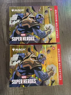Magic the Gathering Marvel Super Heroes Collector Booster Box Sealed Lot Of 2 - Image 1