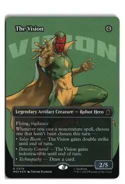 The Vision Borderless Foil MTG Marvel Super Heroes - Image 1
