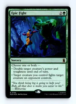 Epic Fight (Foil) 0166 (R) MTG Marvel Super Heroes (MSH) - Image 1