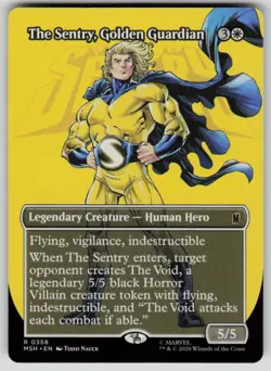 The Sentry, Golden Guardian (Borderless) Rare Marvel Super Heroes 358 MTG NM - Image 1