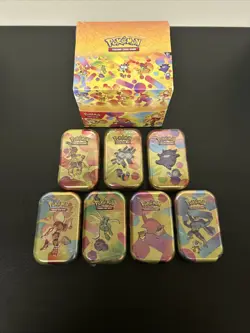 Pokemon TCG Scarlet & Violet 151 Mini Tin Lot Of 7x W/display Case New Sealed 820650863066 - Image 1