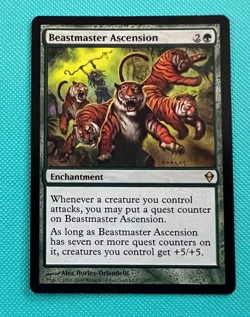 Beastmaster Ascension - Zendikar - MTG - Magic the Gathering - LP/MP - Image 1