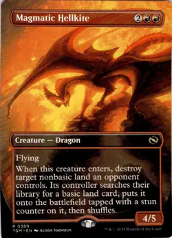 MTG Magmatic Hellkite (Borderless) Tarkir: Dragonstorm Rare #380 - Image 1