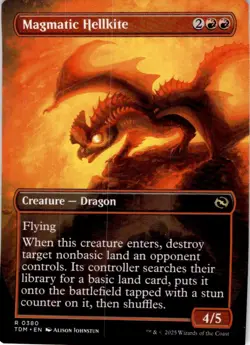 MTG Magmatic Hellkite (Borderless) Tarkir: Dragonstorm Rare #380 - Image 2